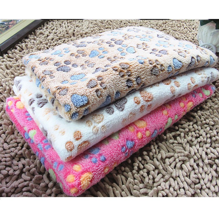 Puppy Blanket Pet Cushion Small Dog Cat Soft Warm Sleep Mat, Size: 80 x 60cm - White-7