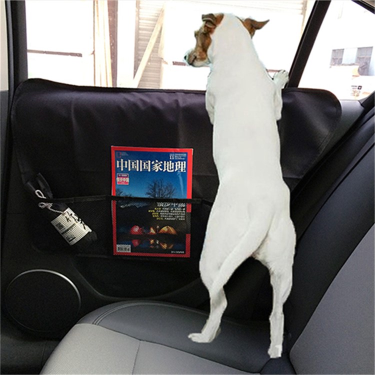 2 Pcs/set Scratch-resistant Simple installation Car Side Door Protection Pet Pad with Organizer, Size: 72 x 40cm-1