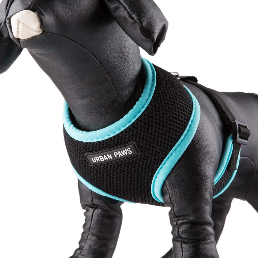 For Pet Cat & Dog Soft Mesh Padded Adjustable Pet Harness Vest - Blue/Size S-1