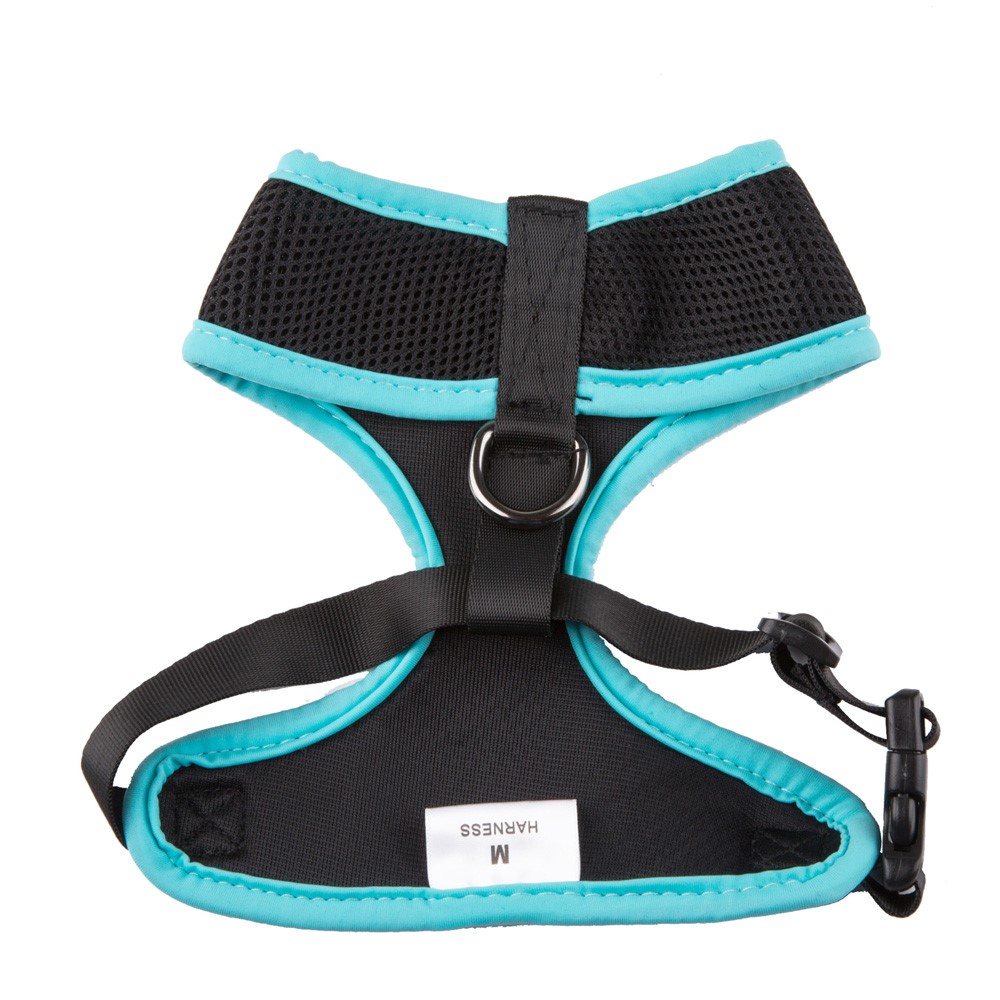 For Pet Cat & Dog Soft Mesh Padded Adjustable Pet Harness Vest - Blue/Size S-6