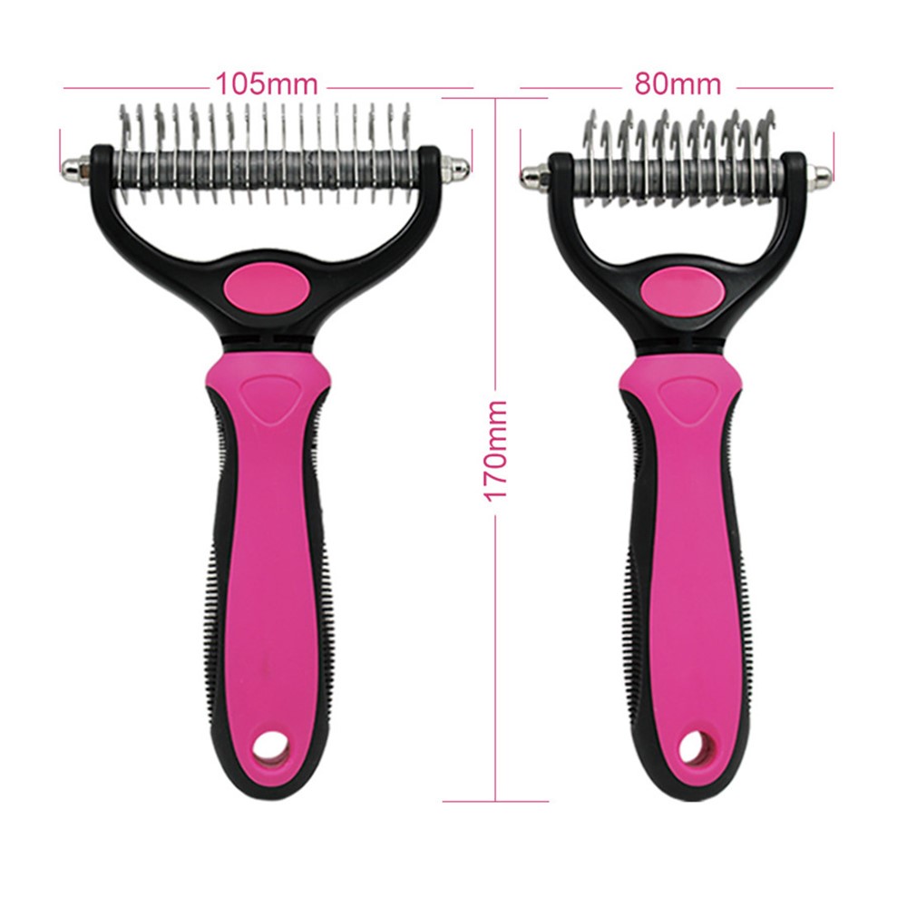 Pet Dematting Comb Grooming Undercoat Rake Brush, Size: 170 x 105 x 25mm-1