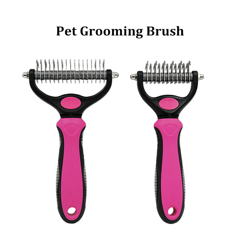 Pet Dematting Comb Grooming Undercoat Rake Brush, Size: 170 x 105 x 25mm-2