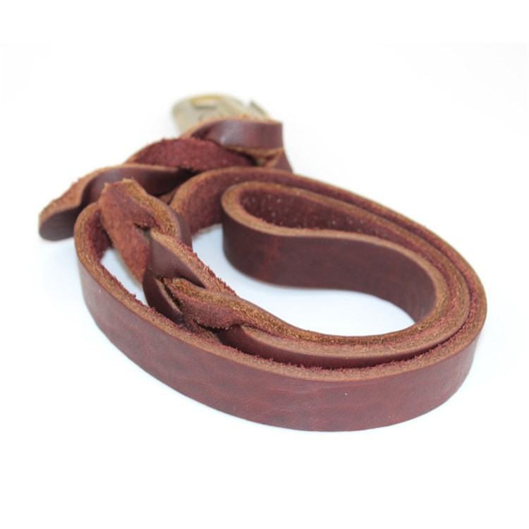 2 Meters Genuine Leather Dog Leash Soft Durable Leather Braided Dog Leash - Red-brown-4
