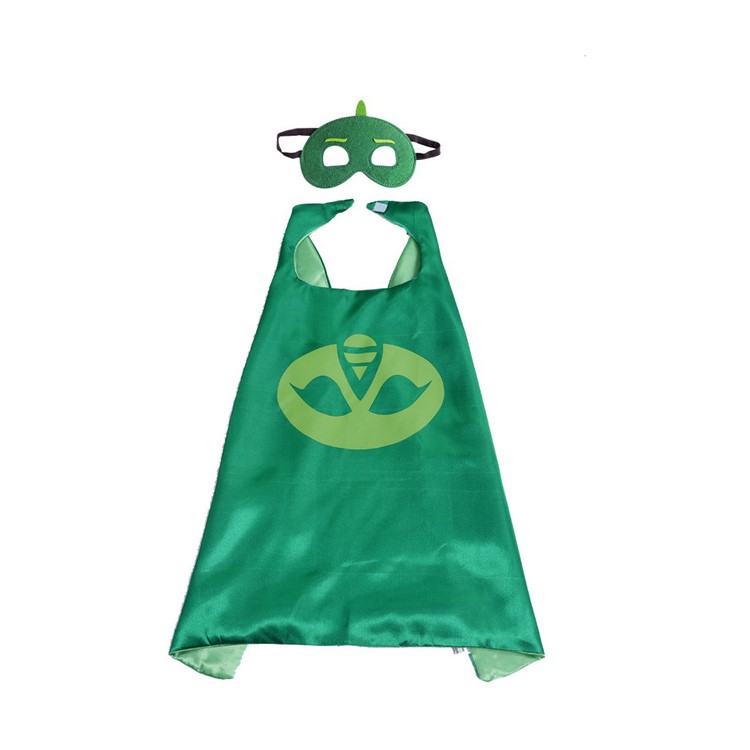 Superman Cape & Mask Set Halloween Costume Cloak for Child - Green-1