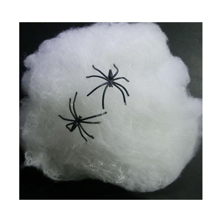 Spider Webs Webbing Cobwebs with 2 Spiders Halloween Decorations Spiderweb Party Supplies-2