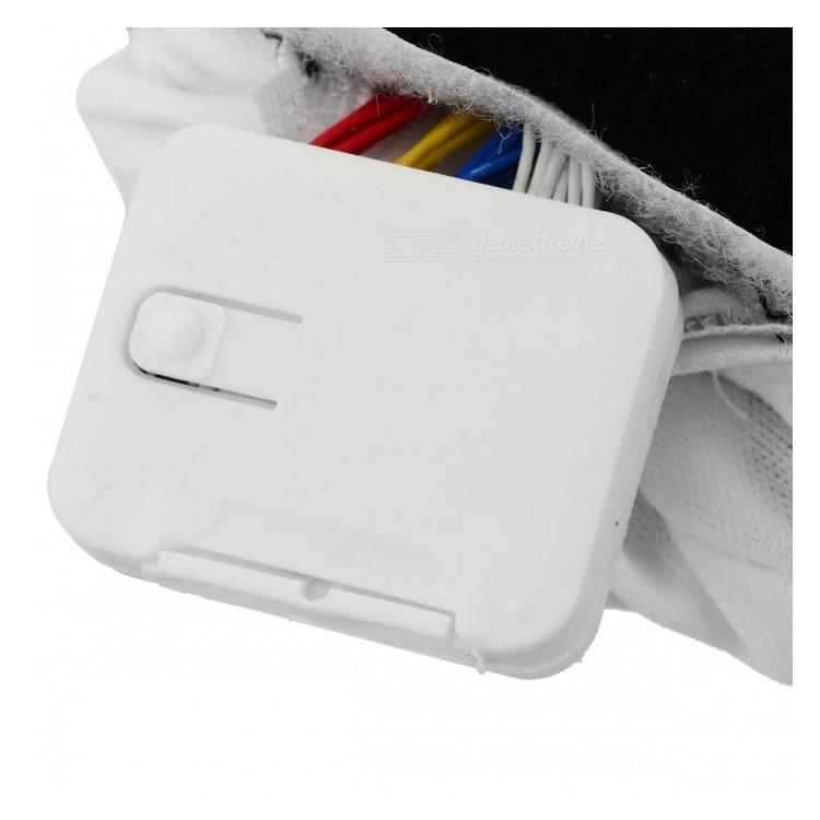 White Nylon LED Fluffy Gloves 6 Modes Red+Green+Blue Multi Color LED Lights Party Performance Props-7