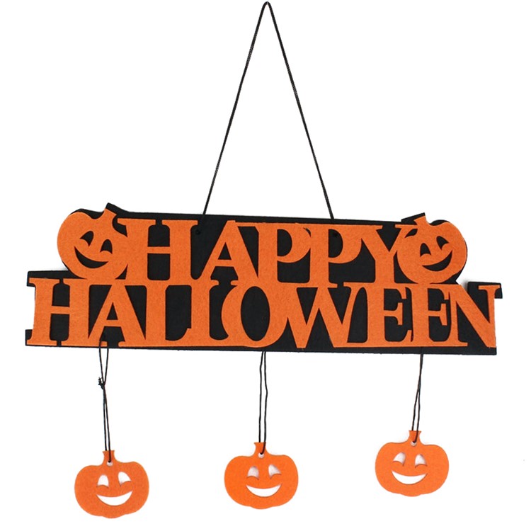 Happy Halloween Pumpkins Wall Door Doorplate Plaque Hanging Sign for Party Decoration-1