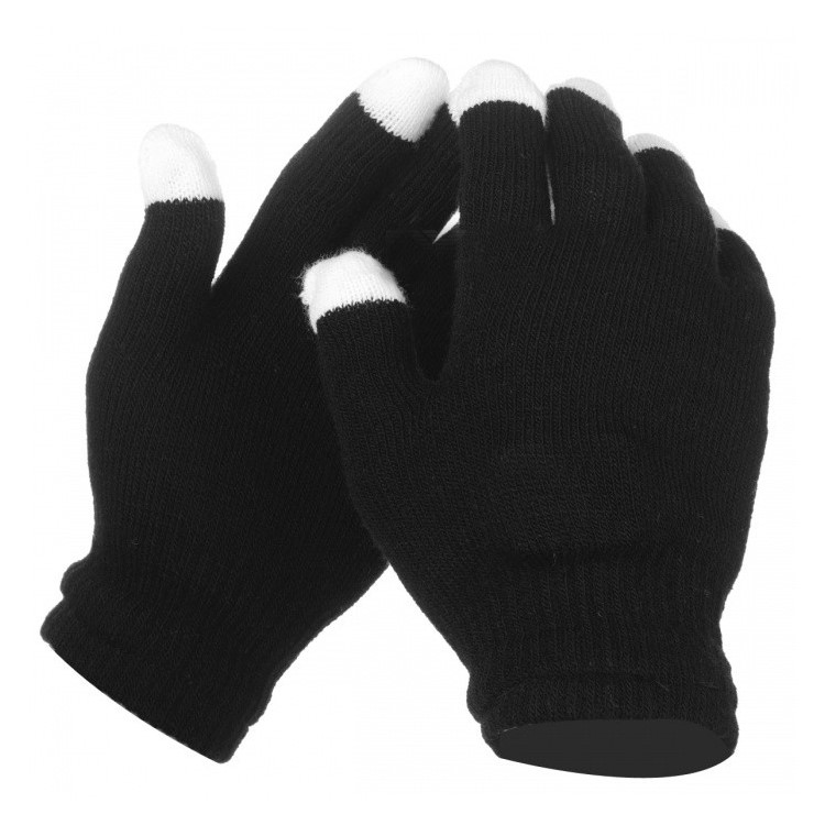 6-Mode-LED-Licht Rave Handschuhe Halloween - Schwarz-1