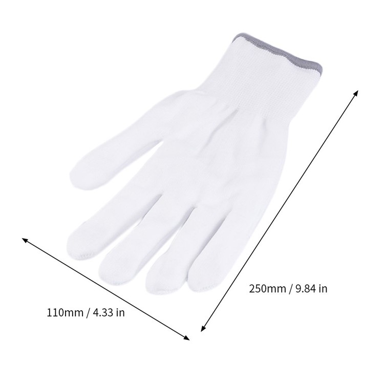 Fashion LED 7 Mode Gants Finger Lighting Flashing Glow Mittens pour Halloween Parties - Blanc-6