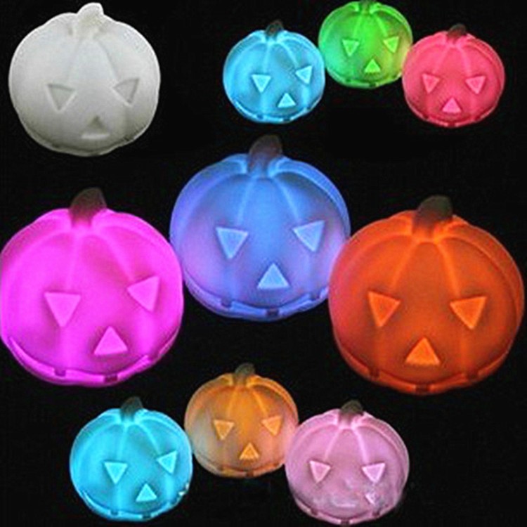 10Pcs Pumpkin Ball LED Halloween Light Cute Pumpkin Design Soft Plastic Light-3