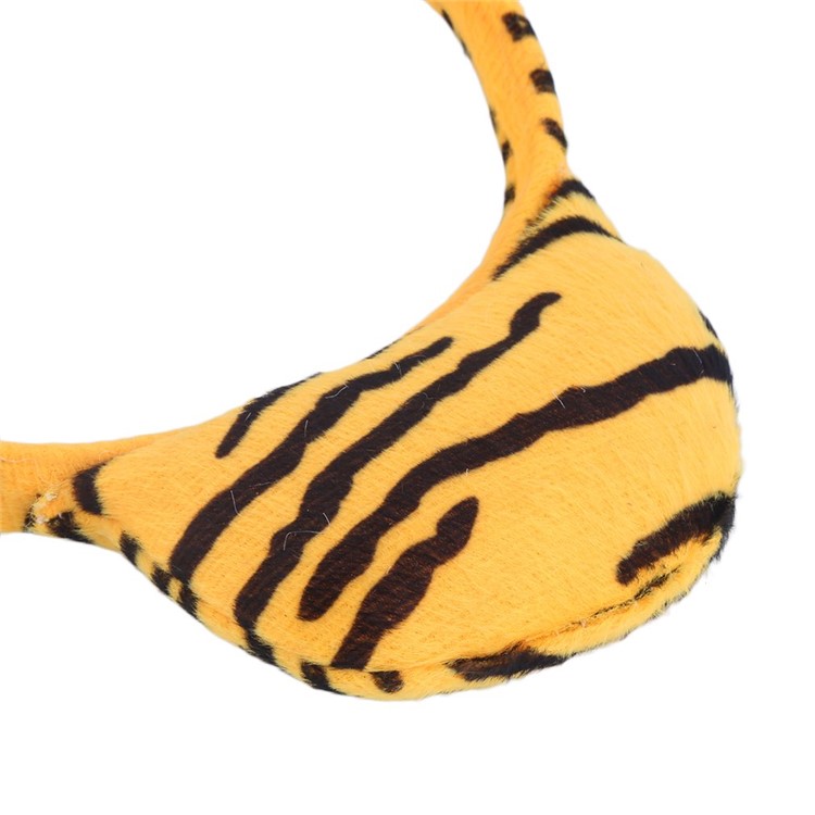 3Pcs Tiger-Stirnband-Schwanz-Querbinder-Spiel-Kostüm-Satz-7