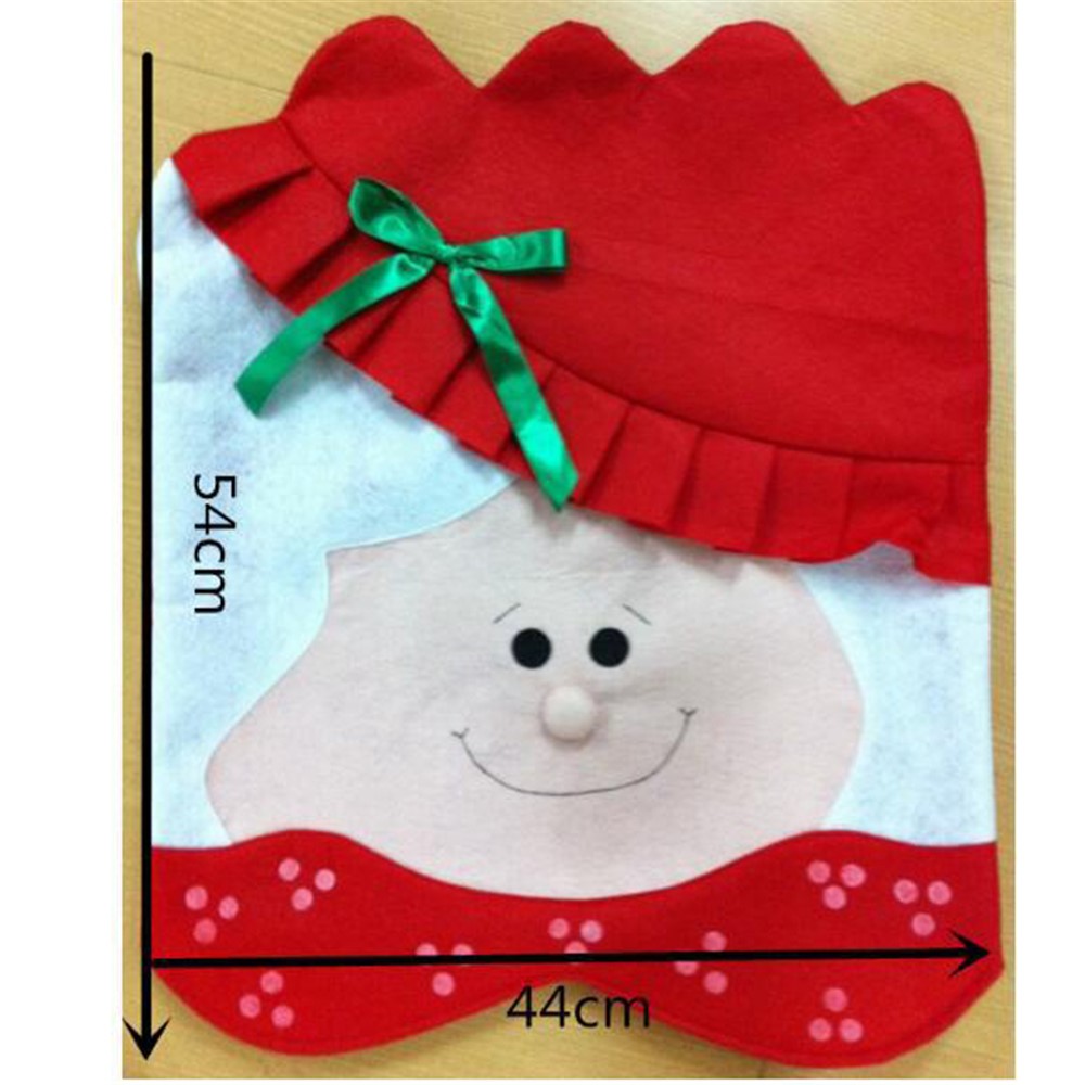 Christmas Santa Claus Chair Back Cover Christmas Kitchen Chair Cover, Size: 44 x 54cm-4