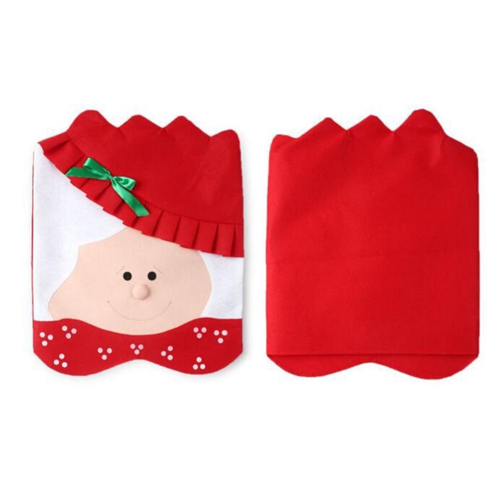 Christmas Santa Claus Chair Back Cover Christmas Kitchen Chair Cover, Size: 44 x 54cm-5