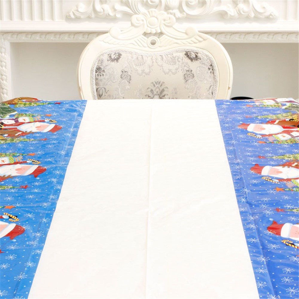 PVC Table Cloth Christmas Decorations for Home Festival Party Decoration - Santa-2
