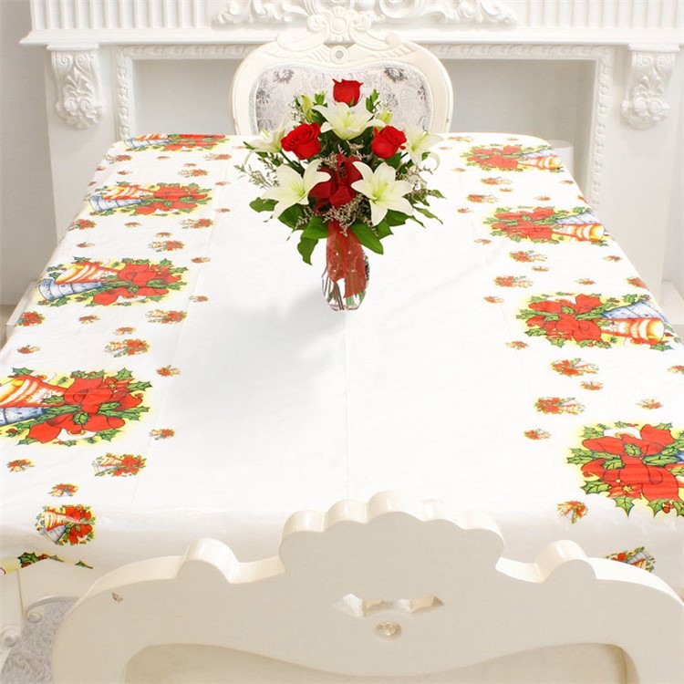 PVC Table Cloth Christmas Decor for Home Festival Party Decoration - Small Bell-3