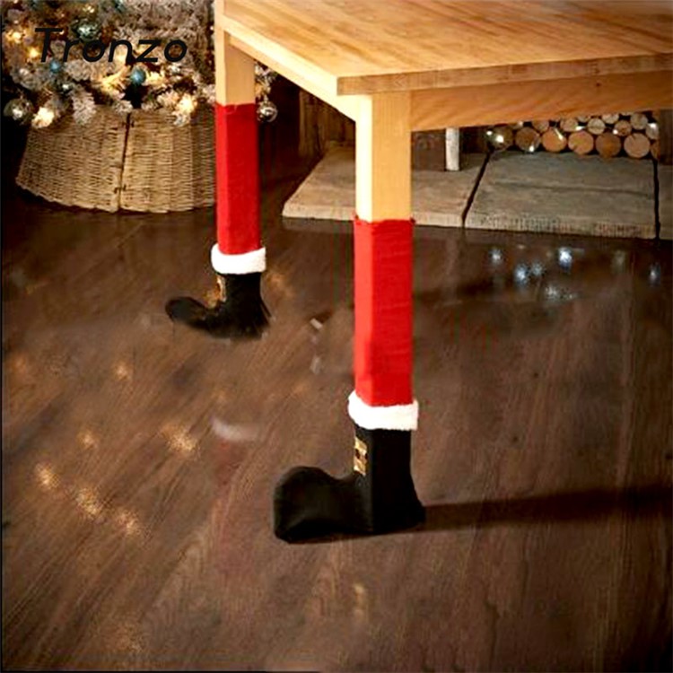 4PC Adorable Christmas Chair Table Feet Leg Cover for Christmas Party Decoration-1