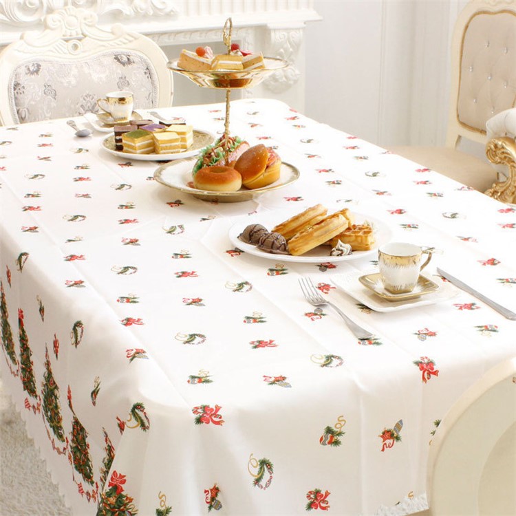 Rectangular Christmas Printing One Time Single Use Tablecloth Disposable Party Tablecloth - Style B-1
