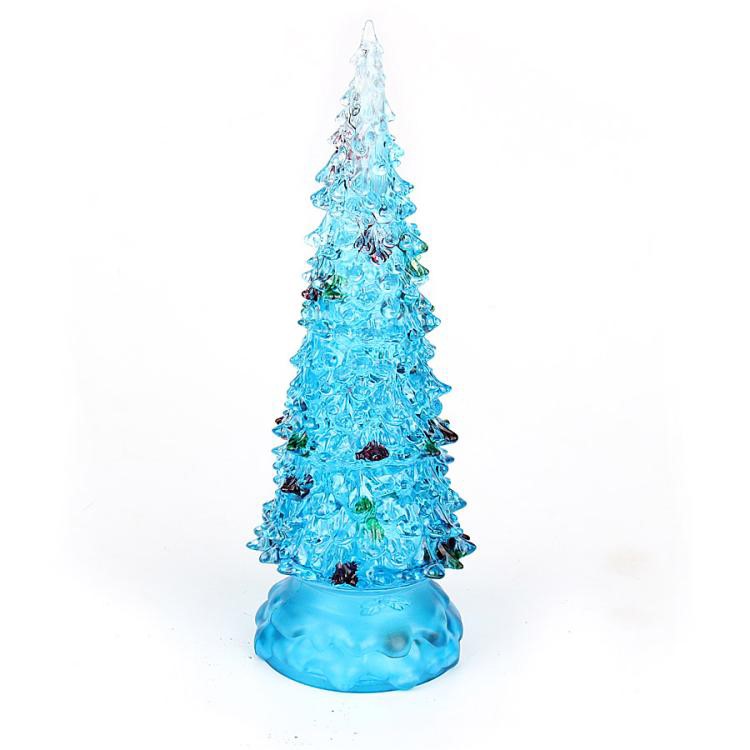 Clear Acrylic Christmas Tree with Colorful LED Light for Party Store Mall Decoration-3