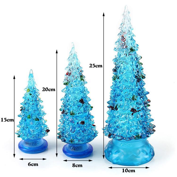 Clear Acrylic Christmas Tree with Colorful LED Light for Party Store Mall Decoration-4