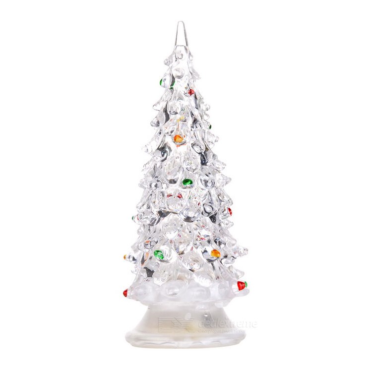 Clear Acrylic Christmas Tree with Colorful LED Light for Party Store Mall Decoration-5