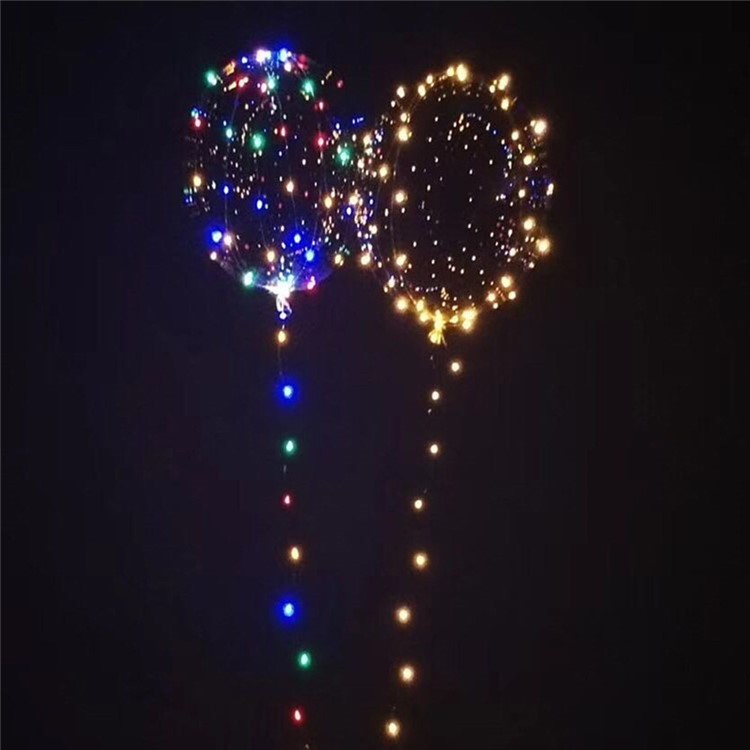 18 Zoll Bunte LED Leuchten Ballon Leuchtende LED Blase Ballon Für Hochzeit Dekoration - Transparent-2