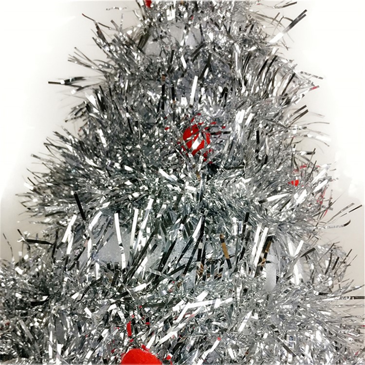 Christmas Tree Hat Costume Headwear Xmas Ornament Star Garland Prop Cap - Silver Color-3