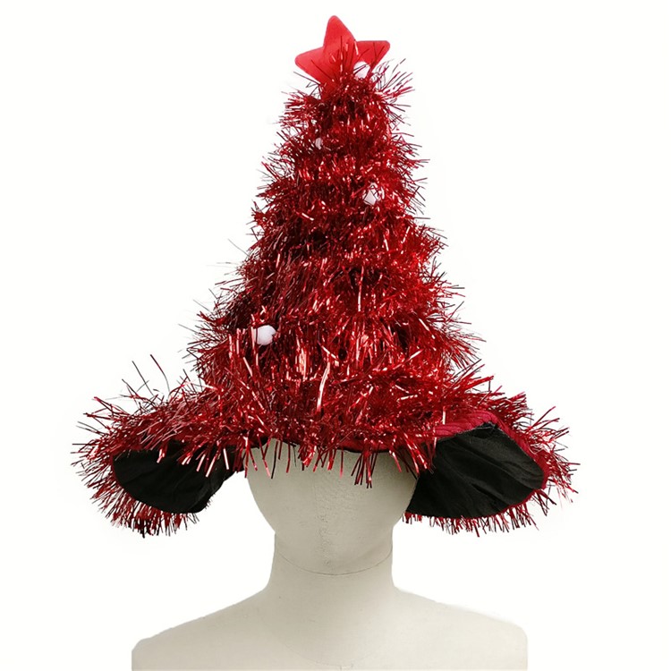 Xmas Gift Christmas Tree High Hat Party Costume Child Kid Headgear - Red-1