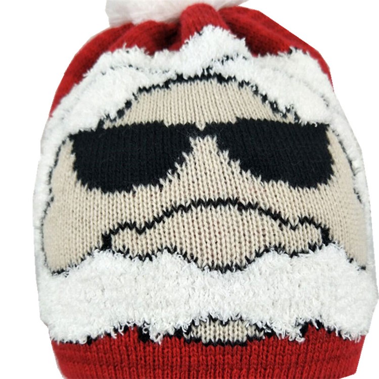 Jacquard Knitted Christmas Cap Santa Costume Xmas Party Gift-2