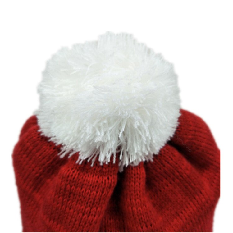 Jacquard Knitted Christmas Cap Santa Costume Xmas Party Gift-4
