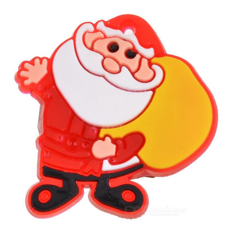 10 PCS Santa Claus Christmas Tree Snowman Snowflake Soft ABS Flash LED Brooch-10