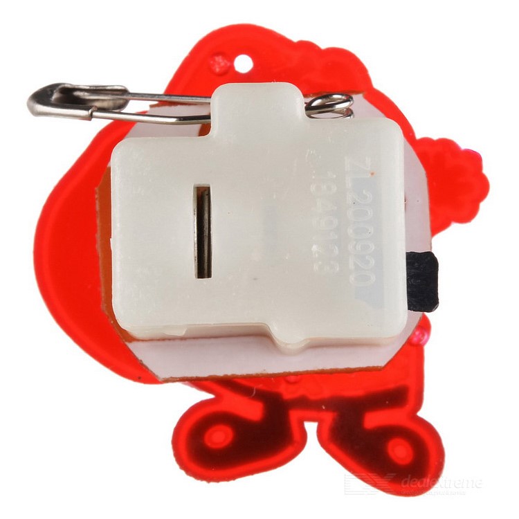 10 PCS Santa Claus Christmas Tree Snowman Snowflake Soft ABS Flash LED Brooch-11