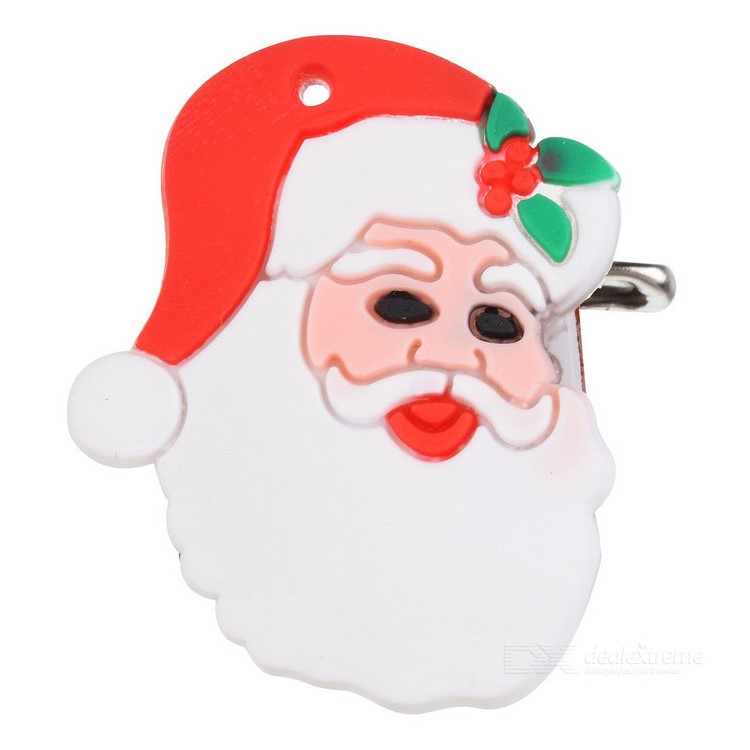 10 PCS Santa Claus Christmas Tree Snowman Snowflake Soft ABS Flash LED Brooch-15