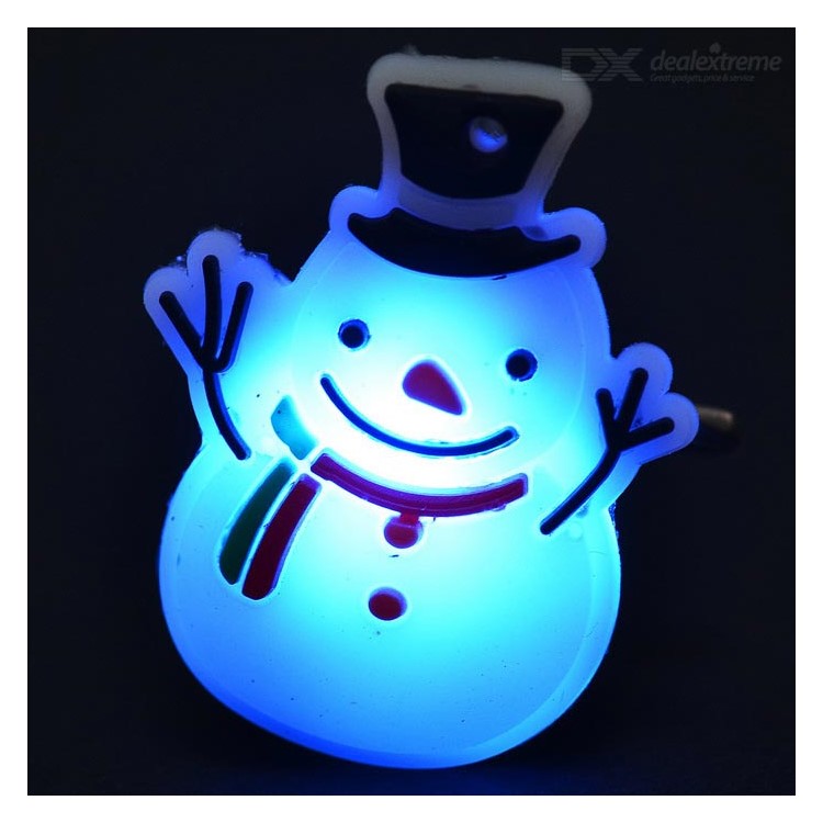 10 PCS Santa Claus Christmas Tree Snowman Snowflake Soft ABS Flash LED Brooch-20
