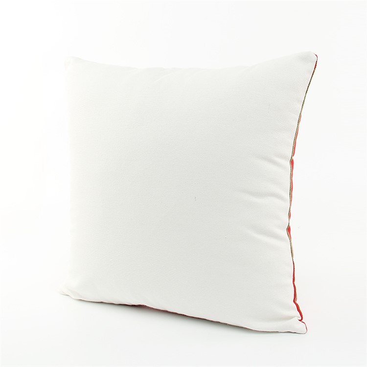 Christmas Series Embroidered Cotton Decorative Pillowcase Cushion Cover for Sofa Throw Pillow Case - Santa Claus / Red Background-3