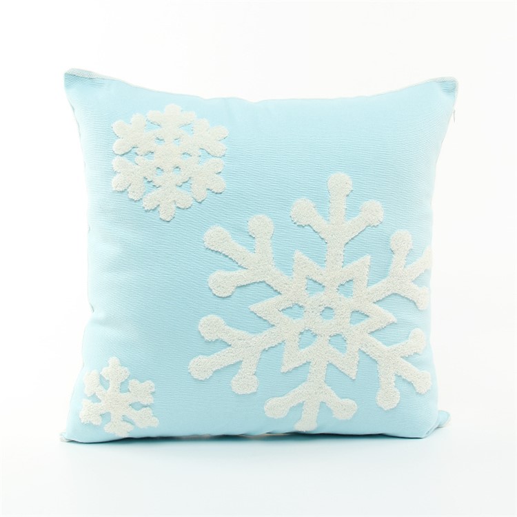 Soft Canvas Christmas Element Cotton Embroidery Throw Pillows Covers Soft Canvas Christmas Element Cotton Embroidery Throw Pillows Covers Bed Sofa Cushion Pillowcases Snowflake