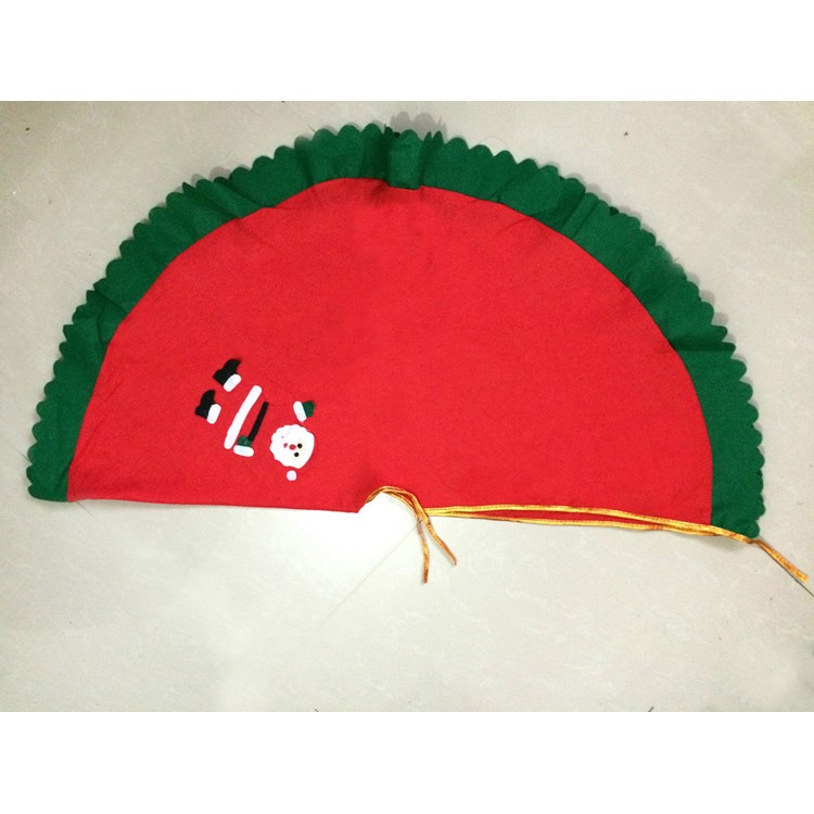 90cm Diameter Santa Claus Pattern Christmas Santa Tree Skirt-6