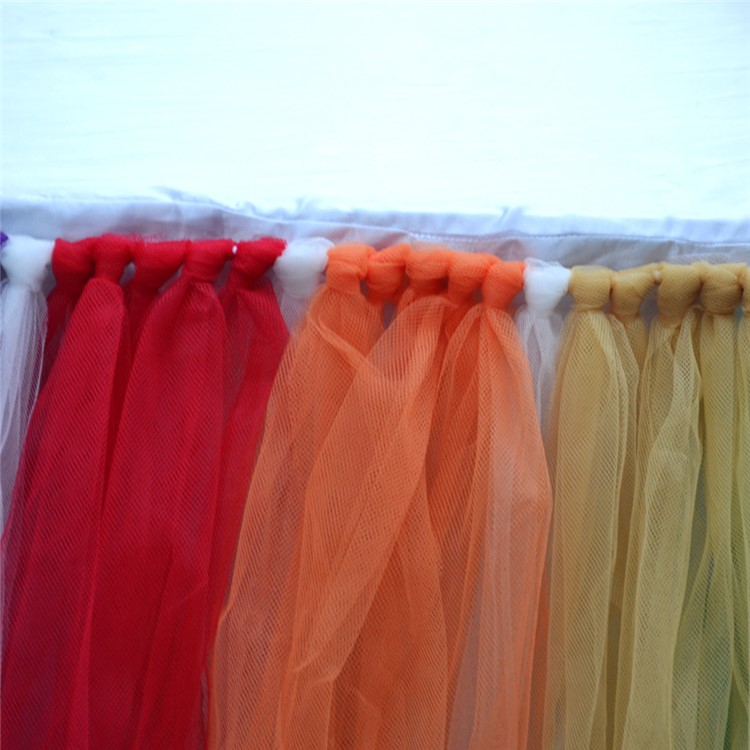 Fluffy Tulle Table Skirt for Wedding Birthday Baby Shower Party Decoration - Multi-color-4
