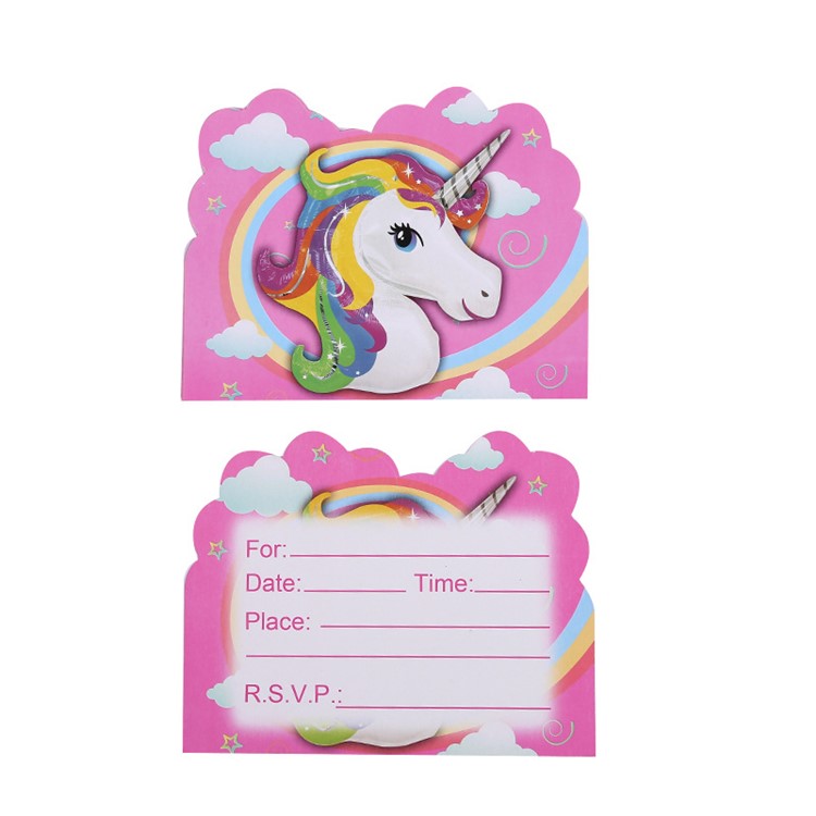 17Pcs Unicorn Party Supplies Pack Party Set for Children Kids Birthday Party-19