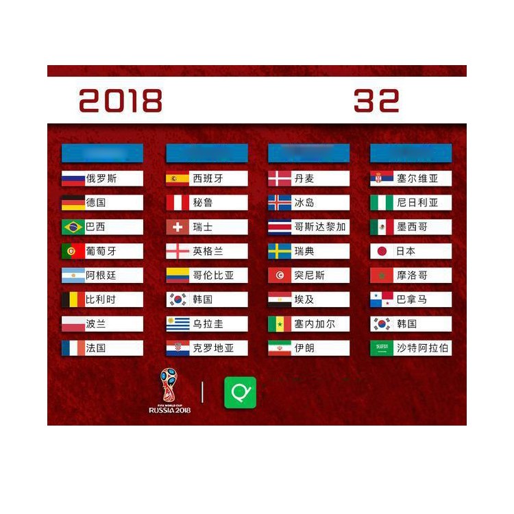 2018 Russia World Cup Top 32 Flags World Cup String Flag, Size: 14 x 21cm-6