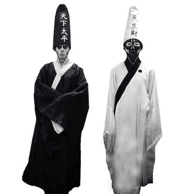 Zombie Ghost Costume Halloween Prop Scary Decoration - Black-3