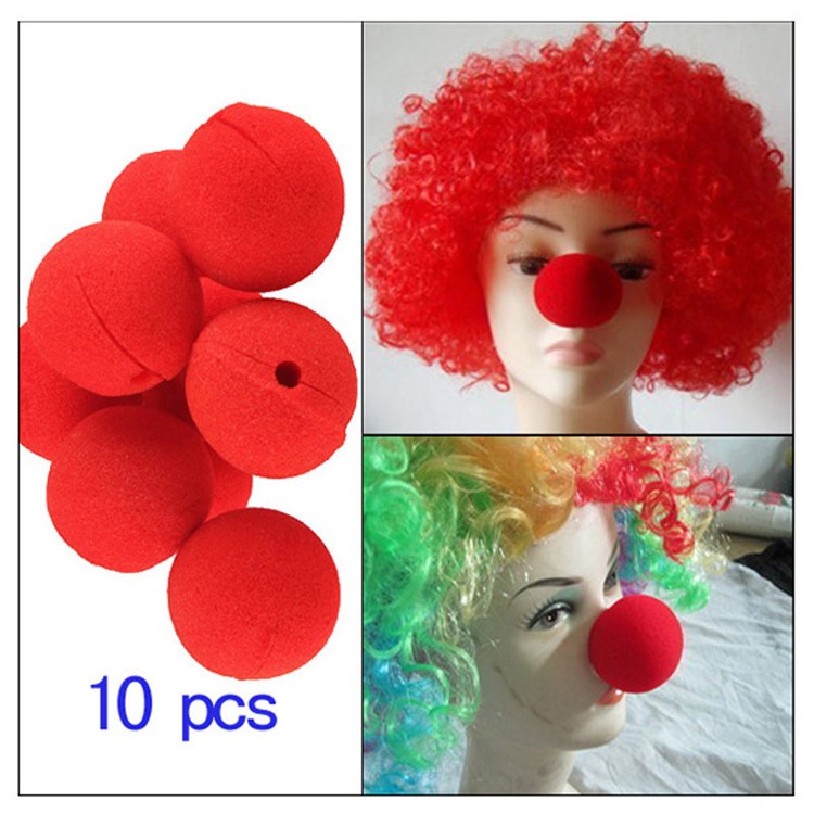 Schwamm-Clownnase Des Roten Schwammes 10pcs / Set Für Halloween-Parteimaskerade-Kostümball-1