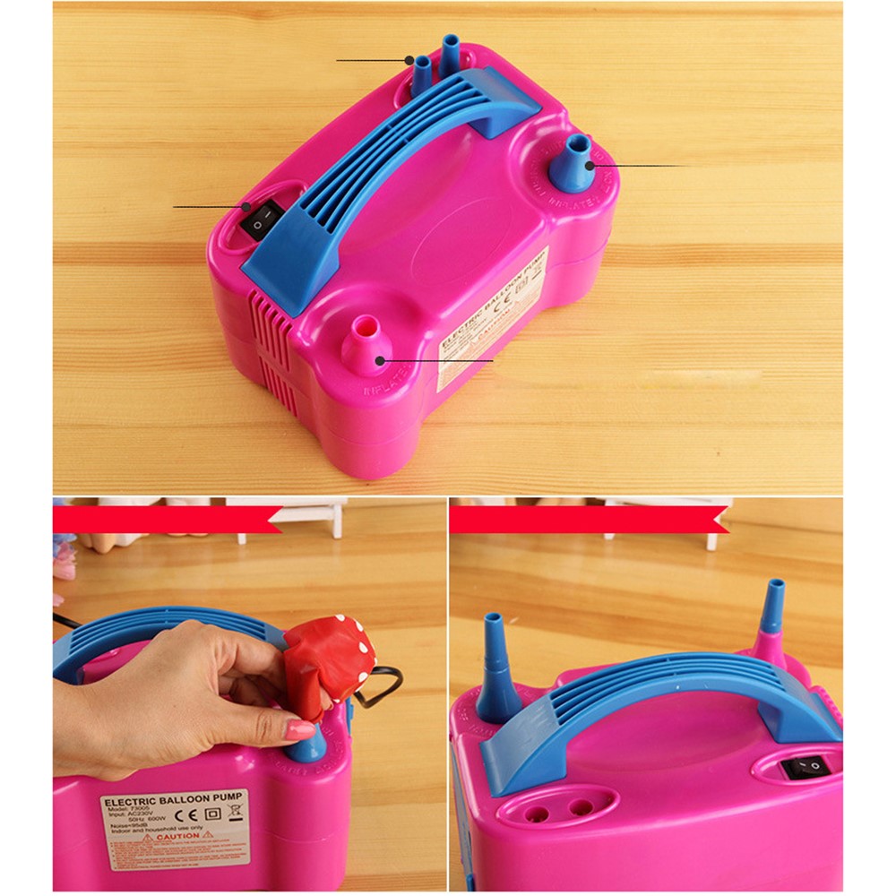 Party Accessory Electric Air Pump Balloons Inflator with Double Hole Air Compressor - US Plug-2