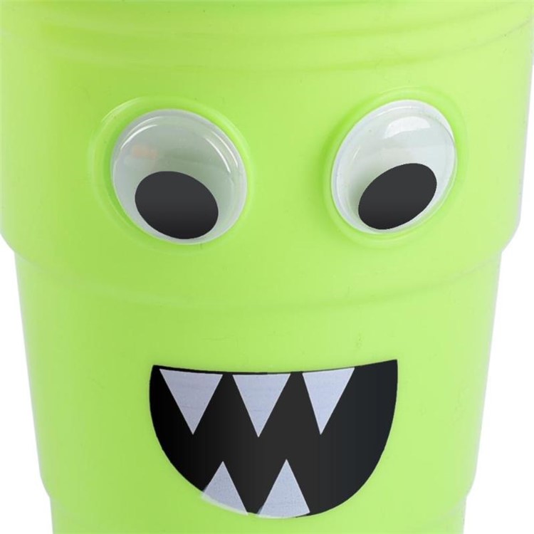 Large Capacity Juice Cup Plastic Cartoon Fruit Juice Cup Halloween DIY Party - Green-4