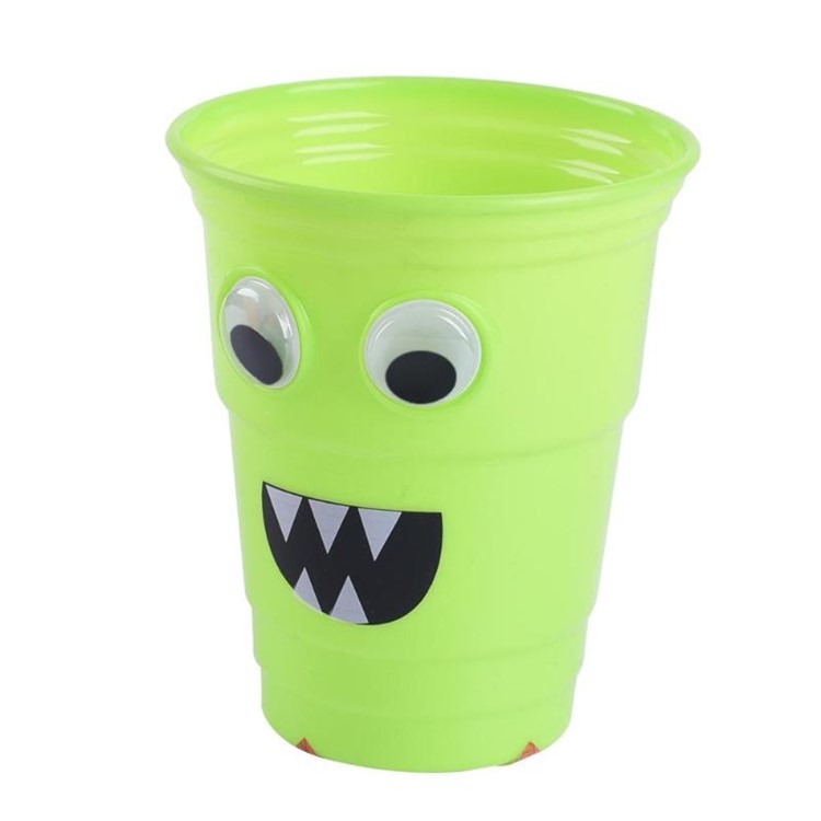 Large Capacity Juice Cup Plastic Cartoon Fruit Juice Cup Halloween DIY Party - Green-5