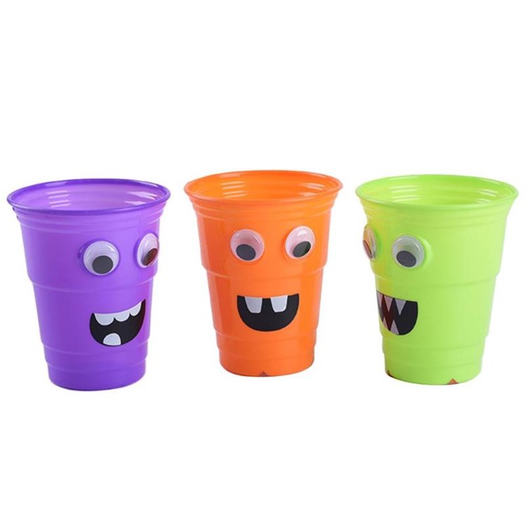 Large Capacity Juice Cup Plastic Cartoon Fruit Juice Cup Halloween DIY Party - Green-6