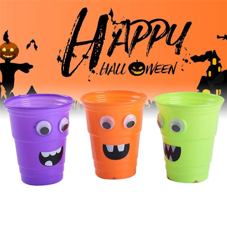 Large Capacity Juice Cup Plastic Cartoon Fruit Juice Cup Halloween DIY Party - Green-7