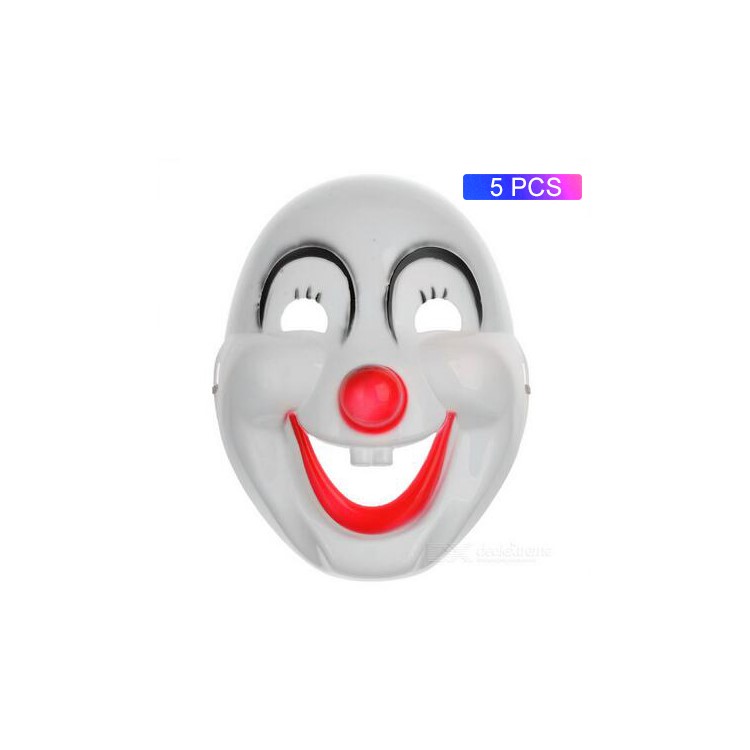 5Pcs/Set Funny Halloween Smiling Face Clown Masks Full Face Masks-1