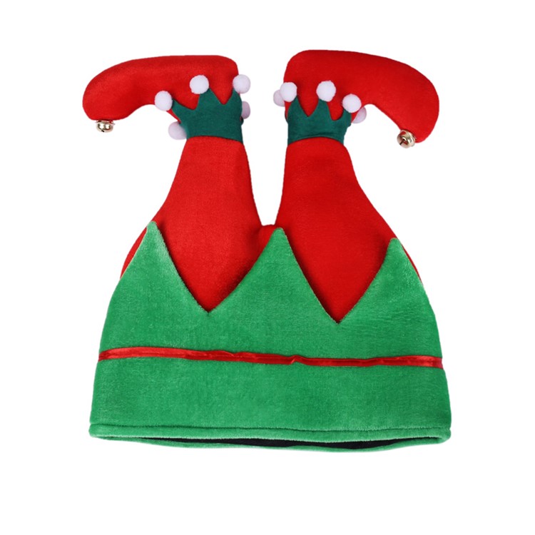 Kinder Erwachsene Kreative Süße Elf Weihnachtsmütze Party Hosen Hut - Grün / Rot-1