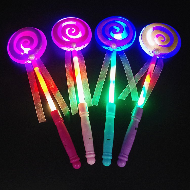 4 Teile / Satz Kinder Led Leuchten Spielzeug Lutscher Glow Sticks Blinkender Zauberstab (zufällige Farbe)-2