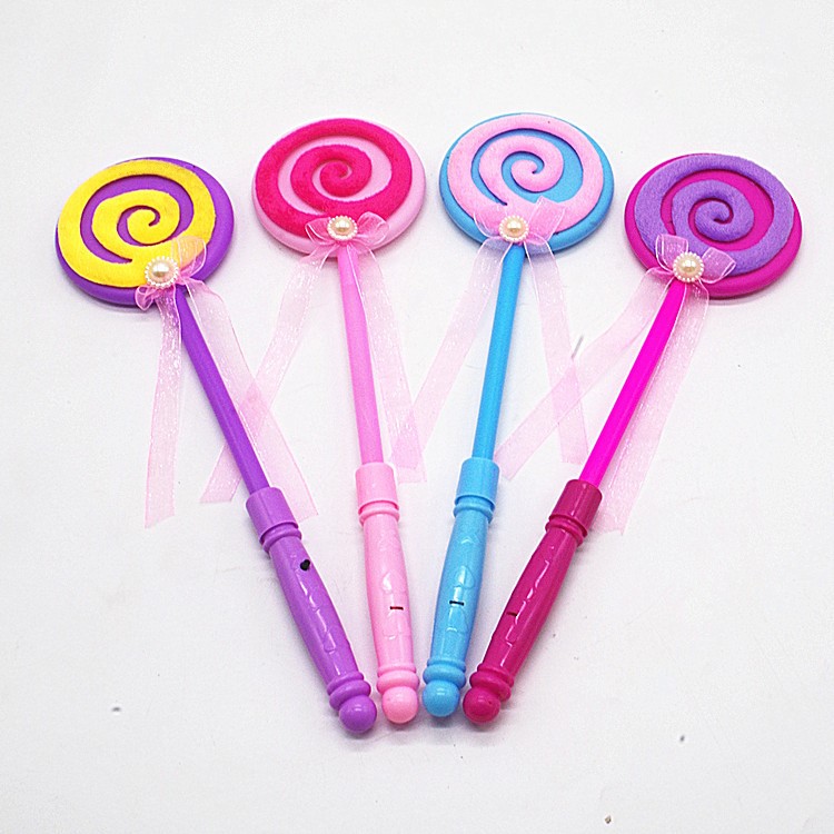 4 Teile / Satz Kinder Led Leuchten Spielzeug Lutscher Glow Sticks Blinkender Zauberstab (zufällige Farbe)-3
